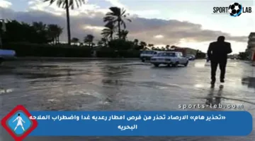 «تحذير هام» الأرصاد تحذر من فرص أمطار رعدية غدا واضطراب الملاحة البحرية